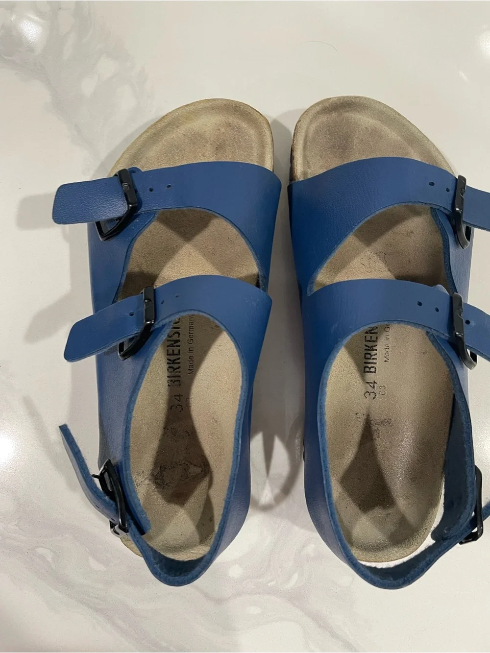 Birkenstock Milano Blue Ankle Strap Sandals Size 34 / US Kids 3